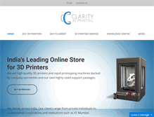 Tablet Screenshot of clarity3dprinting.com